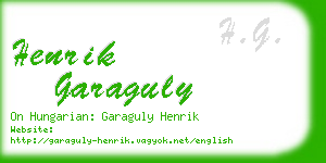 henrik garaguly business card
